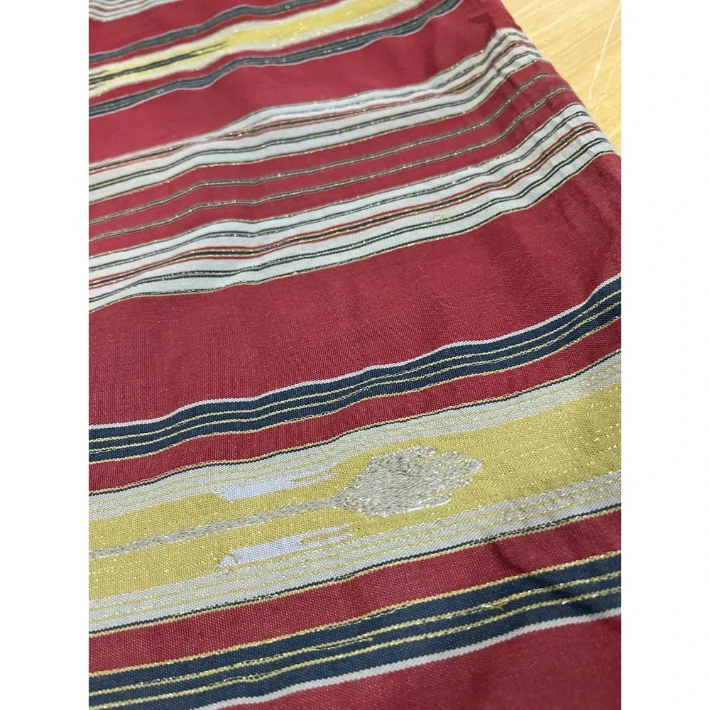 POTTERY BARN Parkston Striped Pillow Cover Red Gold 24